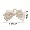 Fugitive Princess Satin Bow Hair Claw Clip - Elegant Updo Accessory
