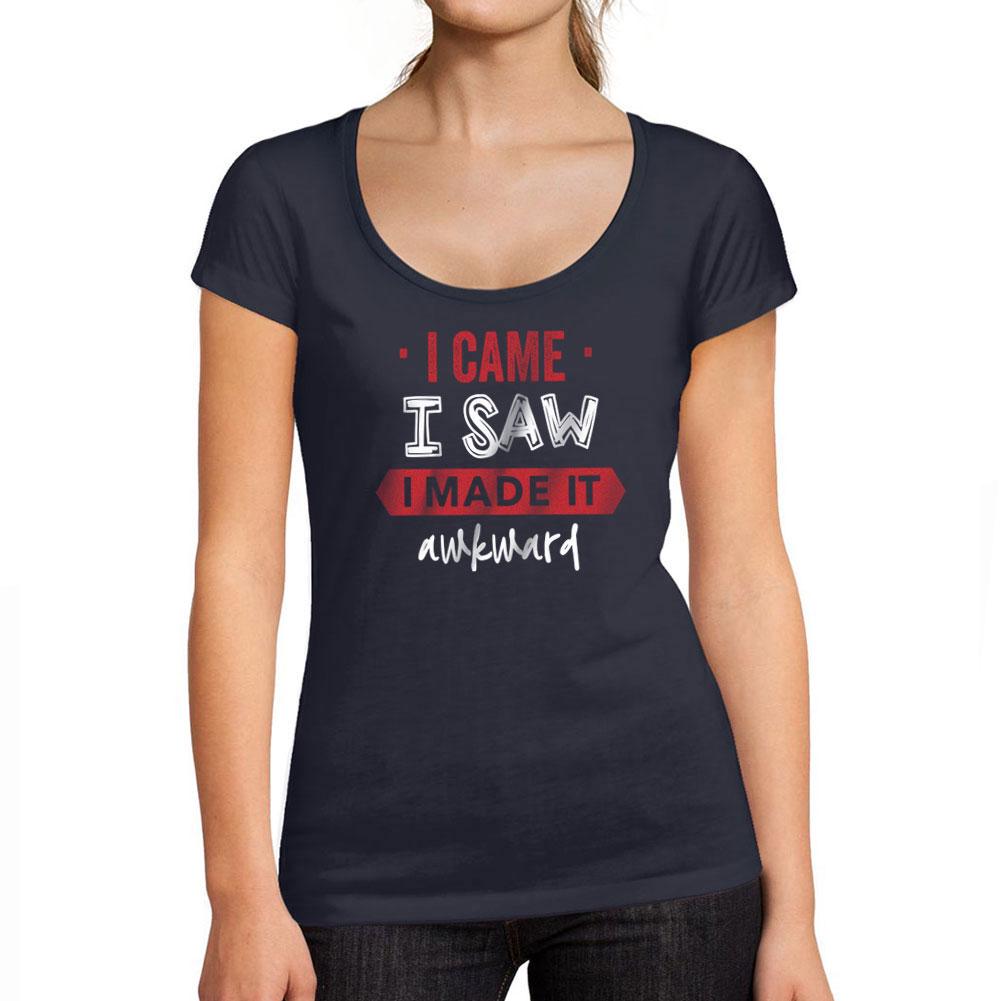 Ultrabasic Tee-Shirt Femme Col Rond Decollete I Came I Saw