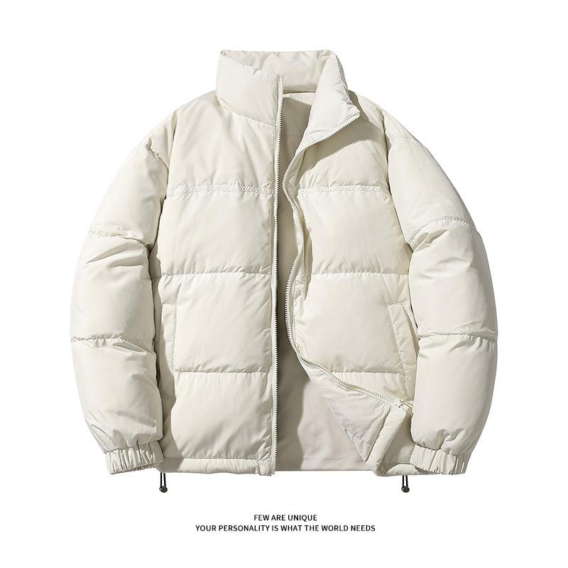 Winter New Warm Thickened Down Jacket Men's Bread Jacket Trendy Brand Short Stand-up Collar Handsome White Duck Down Jacket