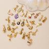 European Fashion 18K Gold Snake Pendant Necklace with Zircon - Stainless Steel Valentine's Day DIY Accessory.