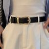 Elegant Wide Brown Metal Buckle Belt For Women In Vintage Fashion Perfect For Autumn 2023