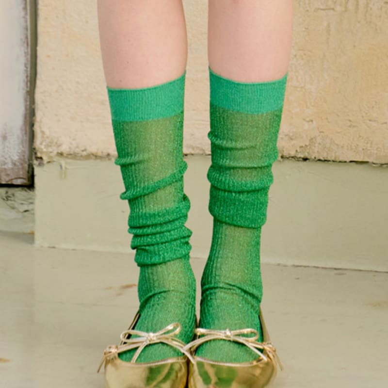 Biarritz Socks Eve Glitter Knee Socks 5 Colors
