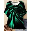 Plus Size--Women's Round Neck Short Sleeve T-Shirt