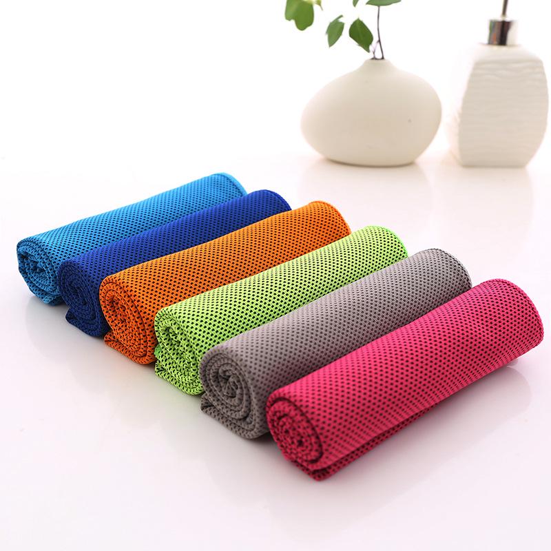 Ice Silk Quick-Dry Sports Towel for Outdoor Fitness & Running - Cool Logo Print