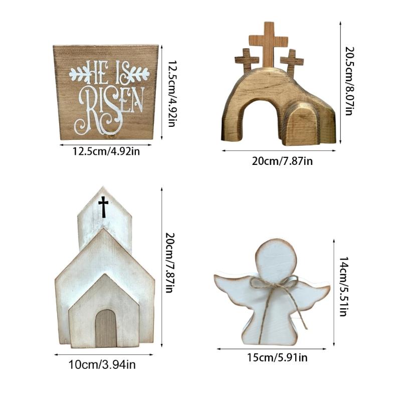 Tray Wood Nativity Easters Tombs Resurrections Scenes Set Home Decorations