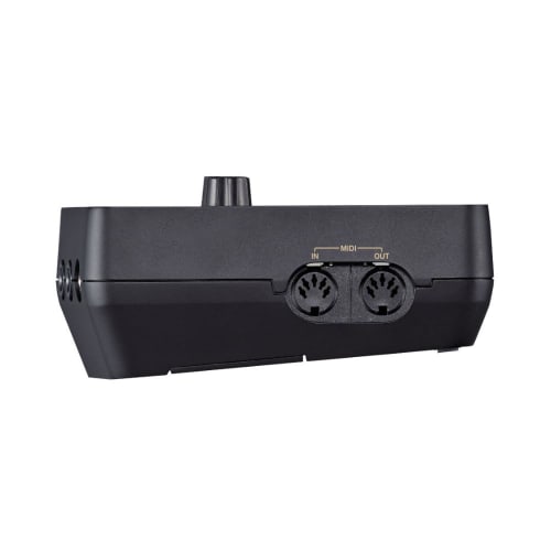 Roland TM-2 Trigger Module, a hybrid drum sound module ideal for live performance and practice. Supports SD card and battery operation, with two trigg