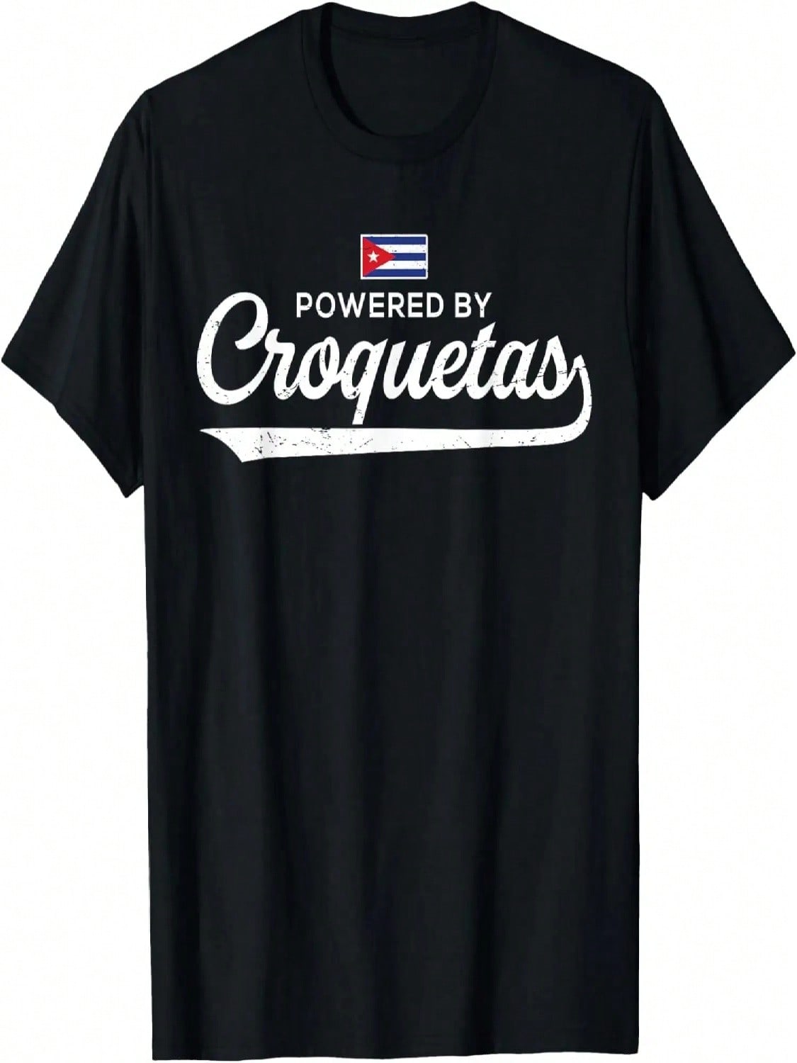 Official Hialeah Powered By Croquetas Cuban Flag Design T-Shirt S разноцветный