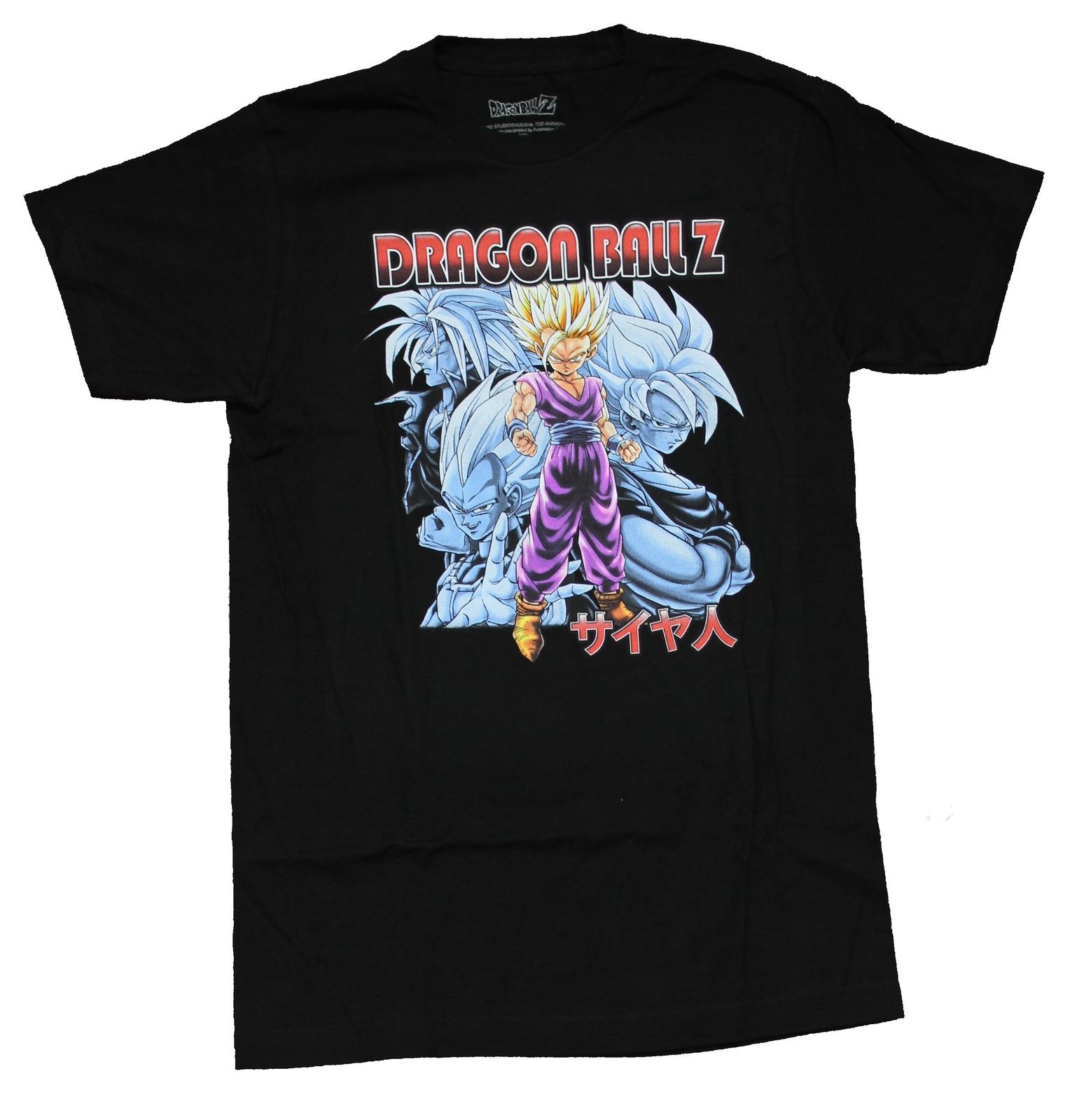 Dragon Ball Z Mens T-shirt Super Sayian Gohan Over Collage Image XXL