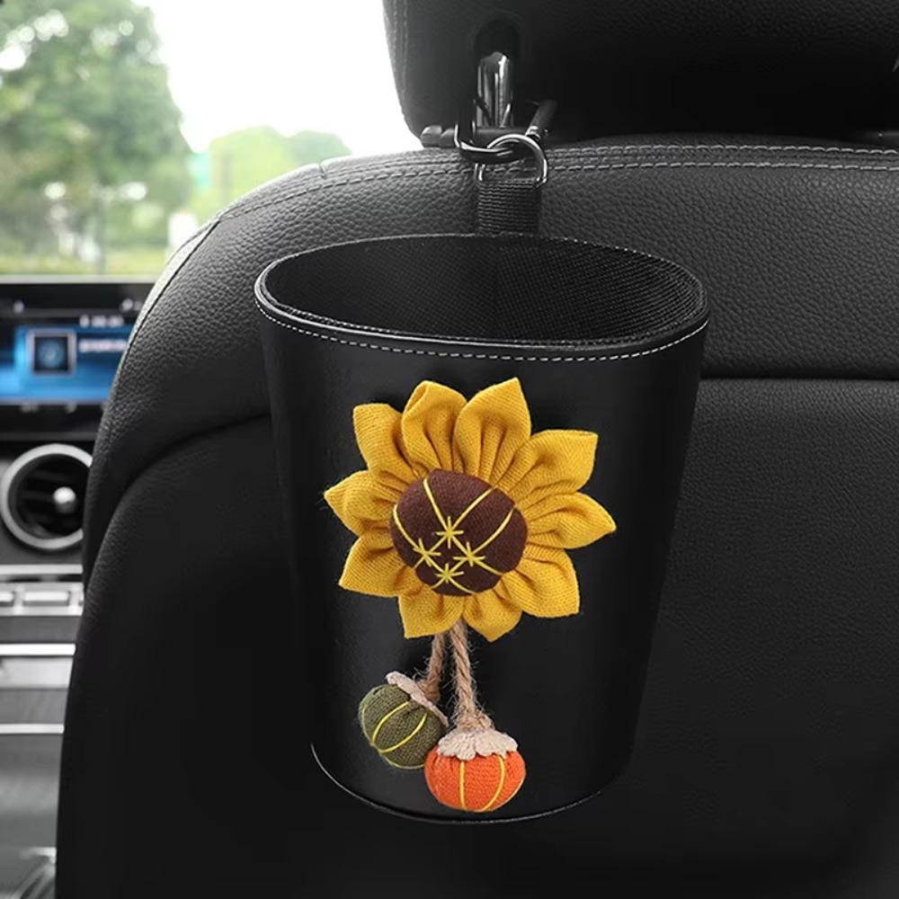 Cute Auto Rubbish Bag Air Vent Organizer Garbage Storage Bucket  for Back Seat Headrest