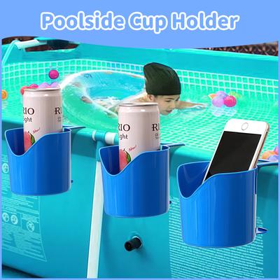 4lots Plastics Swimming Pool Cup Holder Nonlip Edges Universal Pool Drink Mounts for Outdoor Use Shockproof