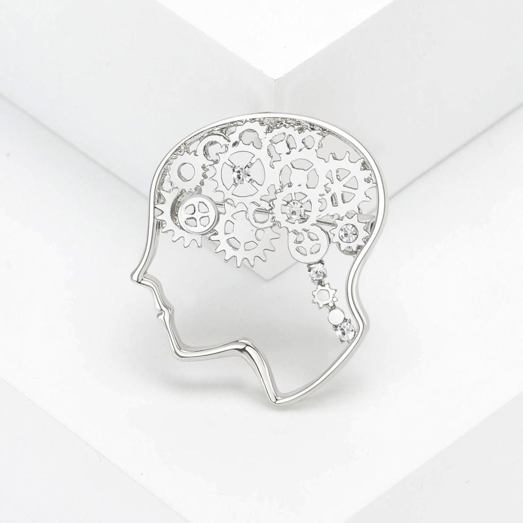Broche Personalizado Moda Creativo Aleación Broche Cerebro Pin para Ropa