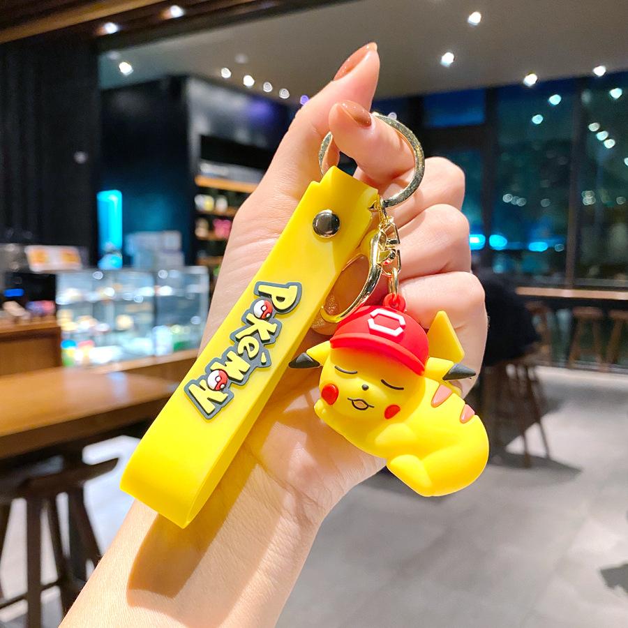 Cartoon Pokémon Keychain Doll Cute Sleeping Position Pokémon Car Bag Pendant large