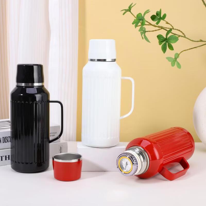 Shangqi 1000ml Insulated Thermos with Handle and Mechanical Temperature Display