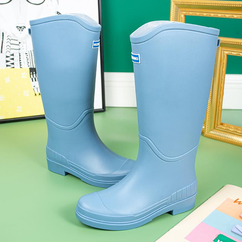 Medium and High Tube Rain Shoes Women's Waterproof Shoes Non-slip Water Boots Wear-resistant Outdoor Rubber Shoes Kitchen Work Water Shoes Fashion