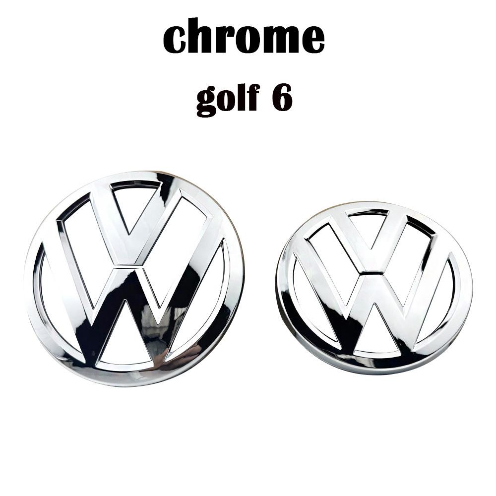hijk1 Black car Front Grill Emblem Rear Trunk Badge Logo Golf 6 7 7.5 MK6 MK7 MK8 Polo 1set For Volkswagen VW Sticker Accessories