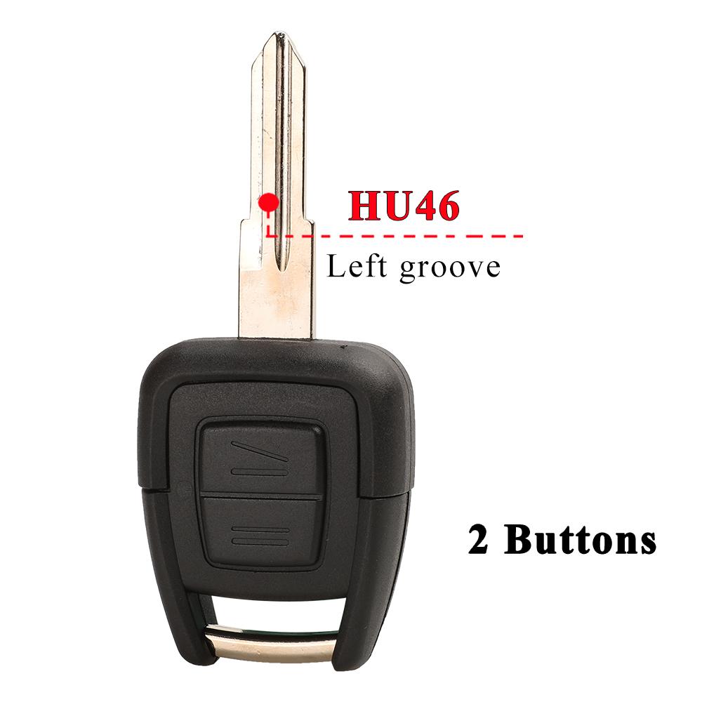 jingyuqin 10pcs 2/3Buttons Auto Remote Key Shell for Vauxhall Opel Astra Zafira Omega Vectra Car Fob Case HU43 YM28 HU46 HU100