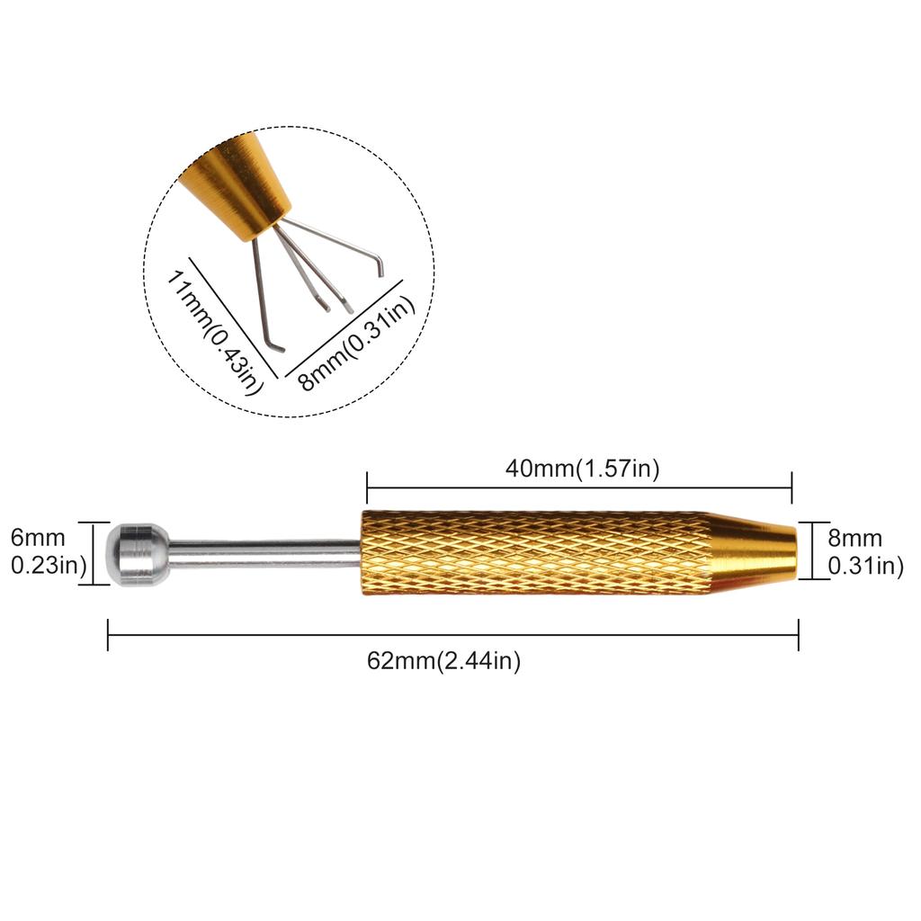 Professioneller Schmuckhalter Piercing Kugelgreifer Schraube Perle Aufnahmestift Werkzeug Greifer Zinken Pinzette 4 Krallen DIY Herstellungswerkzeug