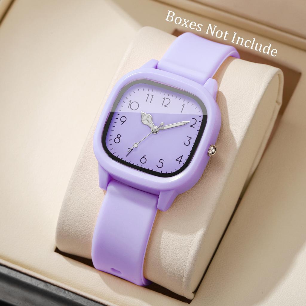 Fashion Square Women Quartz Watch Casual Silicone Band Ladies Wristwatch for Girls Clock Relogio Feminino