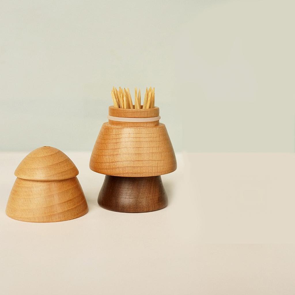 Wooden Toothpick Holder Tree Shape Natural Wood Toothpick Dispenser Decorative Toothpick Container for Kitchen Dining Table Use