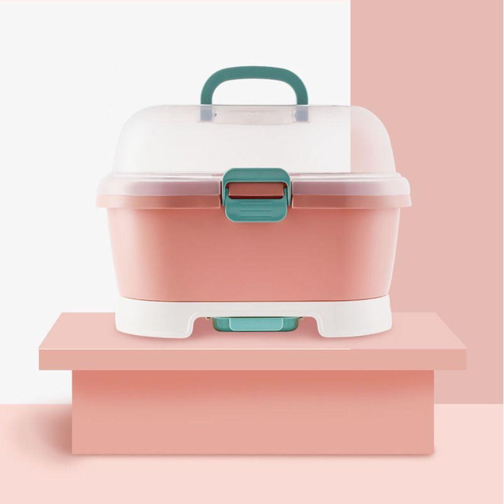 Samll/large Nursing Bottle Storage Box Dustproof Baby Bottle Organizer  Dinnerware Organizer