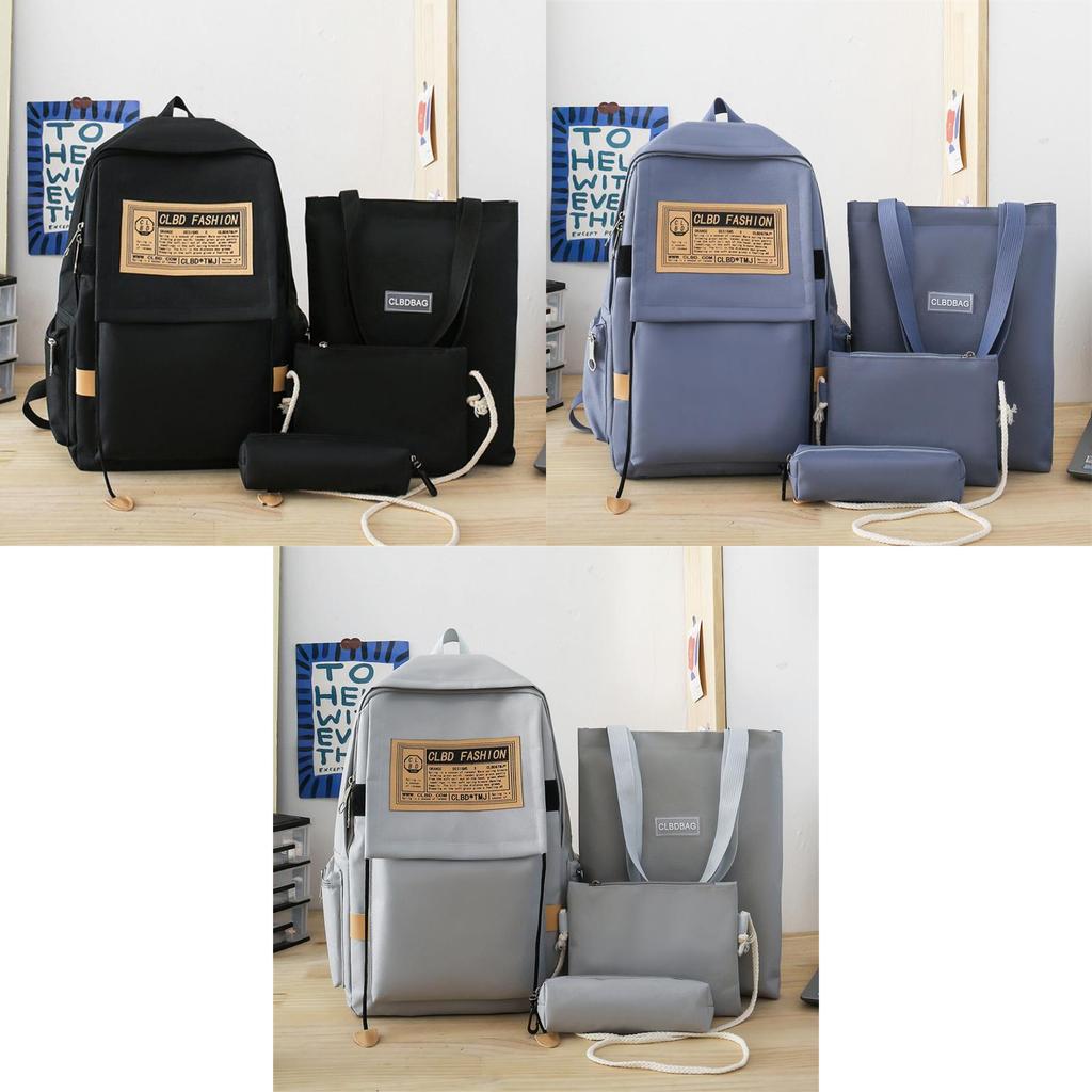 Large Capacity College Student Backpack Men Street Style Nylon Waterproof Bag