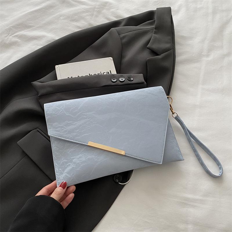 Niche design high-quality bag women's 2025 versatile foreign style diagonal iron clutch bag fashion envelope bag small square bag