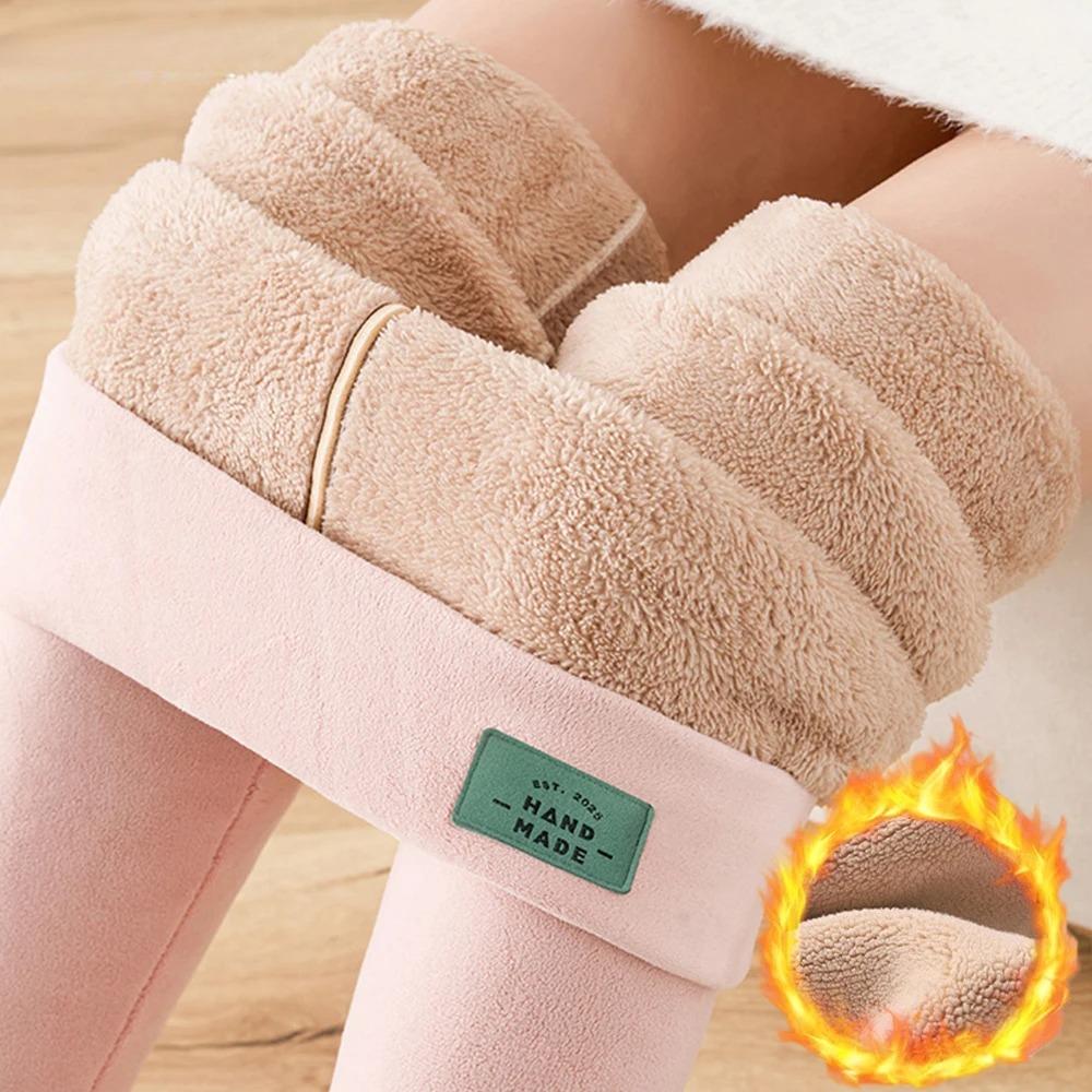 Women Winter Thicken Warm Leggings Thermal Fleece Lined Pants High Waist Thermos Tights Pants for Cold Weather