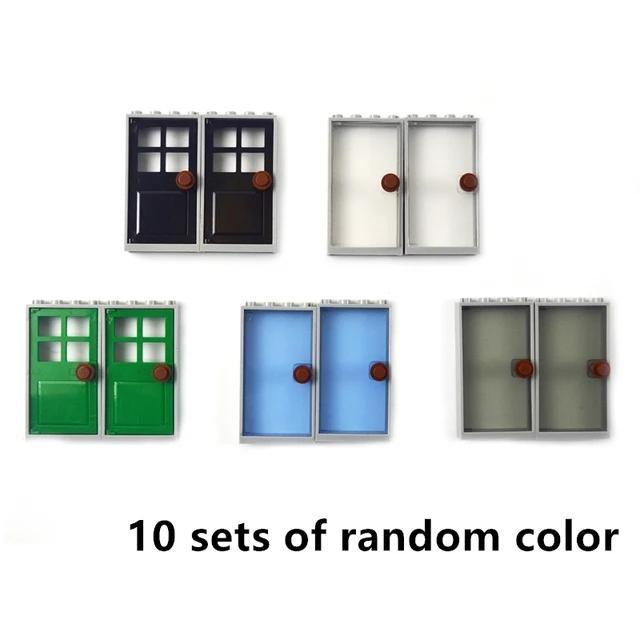 DIY Zubehör Stadt Freunde Haus MOC Teile Zaun Treppen Leiter Tor Bausteine Tür Fenster Figuren Garten Leduo Ziegel
