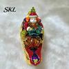 Festive Tabletop Decoration for Christmas Theme Jewelry Box with Magnetic Hinge, Alloy Enamel Vintage Holiday Seasonal Home Accents Style Organizer,