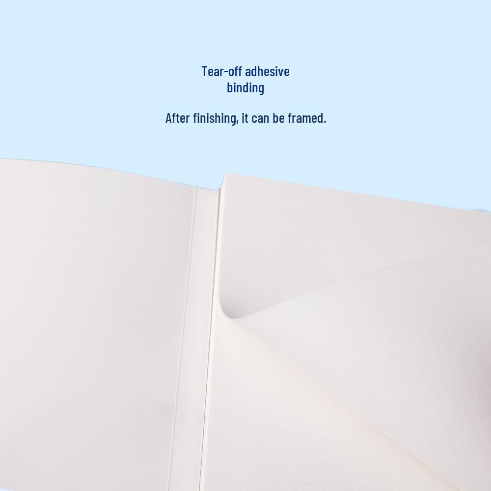 Cross-Border Watercolor Sketchbook - Thick 200g, All Wood Pulp, Medium Texture, A3/A4/A5 Sizes for Art Students