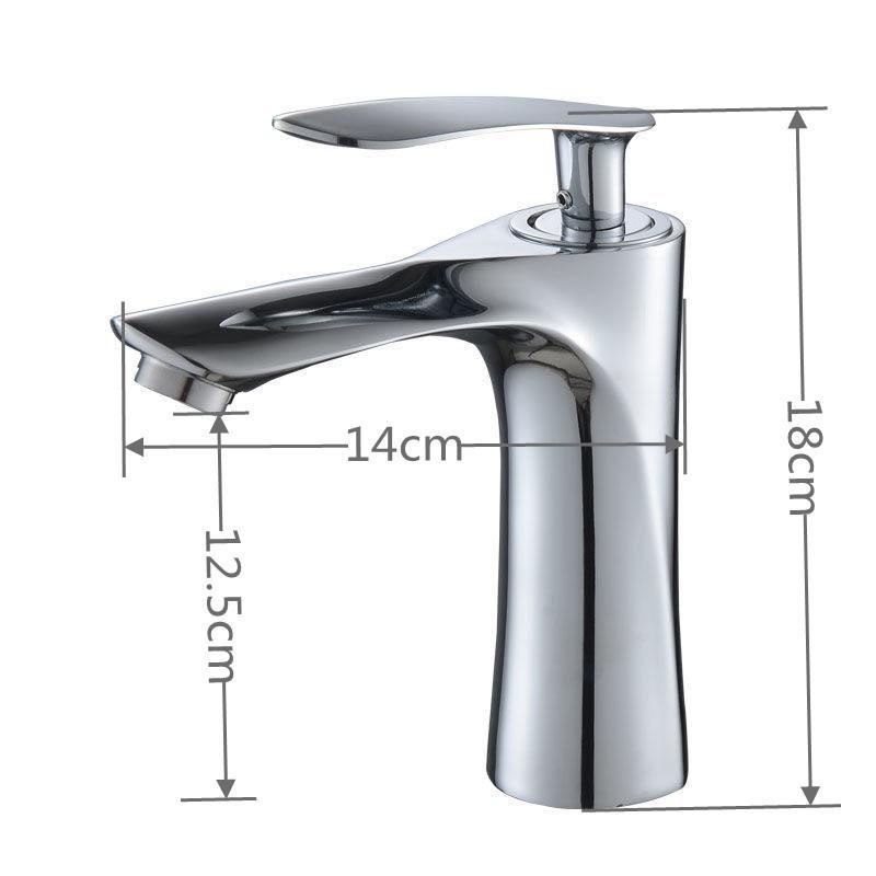 Bathroom Basin Faucet Hot and Cold Water Single Handle Brass Mixer Tap Black Water Sink Mixer Tap Chrome