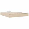 Ottoman Bed without Mattress Cream 160 x 200 cm Fabric