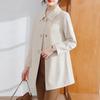 Xuexi Women's 2025 Spring Elegant Double-Faced Wool Coat