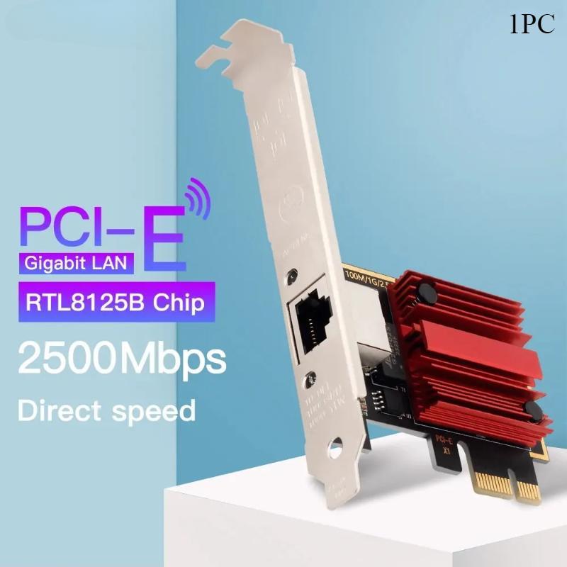 

1 шт. 2,5 Гбіт/с PCI-E до RJ45 мережева карта RTL8125B чіп 100/1000 Мбіт/с 2,5 Гбіт/с Ethernet дротовий LAN контролер адаптер для Win7/8/10/11