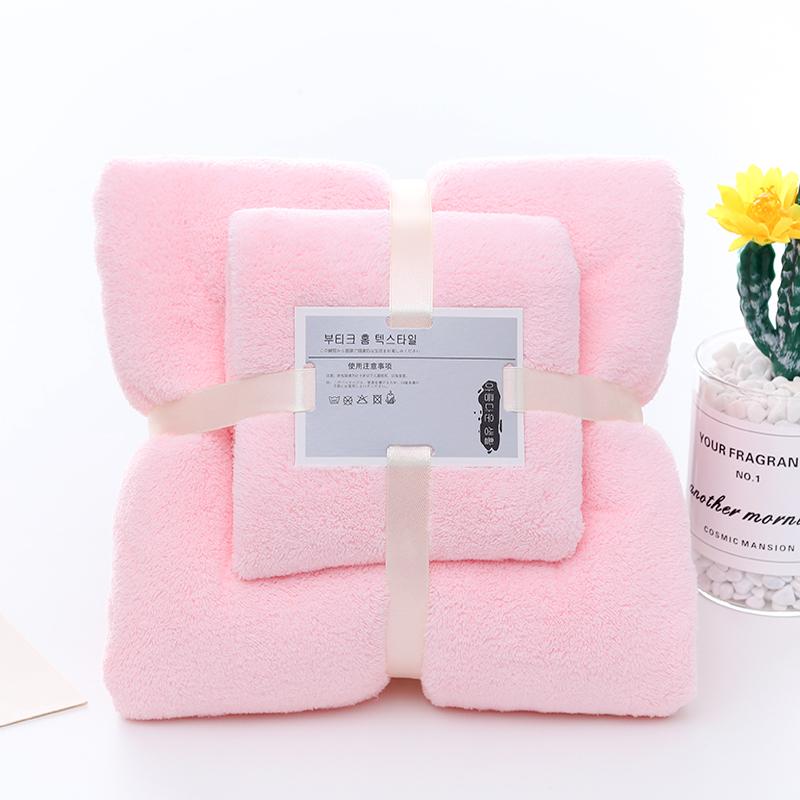 Multipurpose Use Coral Velvet Towel Bathroom Towel Set Spa Over Sized Towels for Household