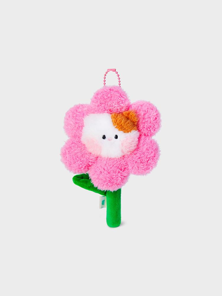LINE FRIENDS minini Hamni Flower Plush Doll Keychain