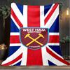 1PC West Football Printed Soft Flannel Blanket Throw for Adult Bedroom Living Room Sofa Camping Travel Fan gifts Christmas Gifts