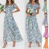 Women Lace Collar Dress Solid Color Split Cuffs Bow Knot European American Style