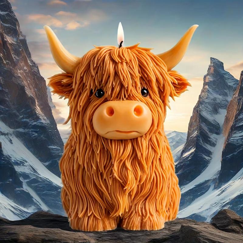 2025 New Alpine Cow Silicone Mold, Suitable for Resin Casting, Jewelry Making and Diy Handicrafts, Highland Cow Design