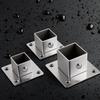 20/25/30/40mm Square Tube Connector Set Stainless Steel Elbow Corner Joint New Flange Base  Fence