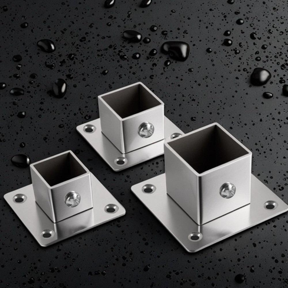 20/25/30/40mm Square Tube Connector Set Stainless Steel Elbow Corner Joint New Flange Base  Fence
