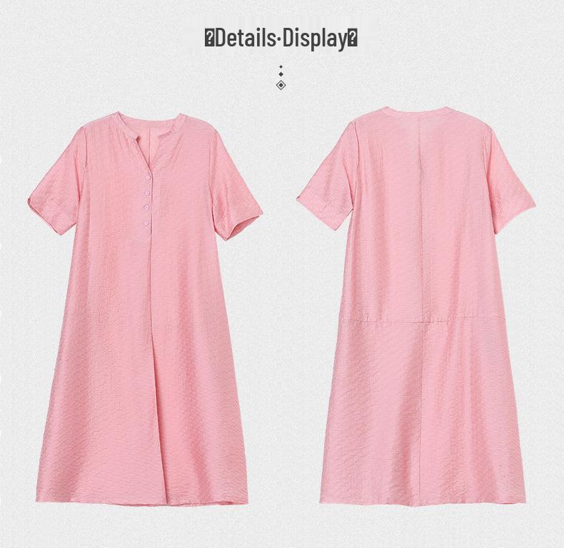 Women's 2025 Tencel A-Line Dress: Loose, Plus Size, Summer Fashion for Middle-Aged Women
