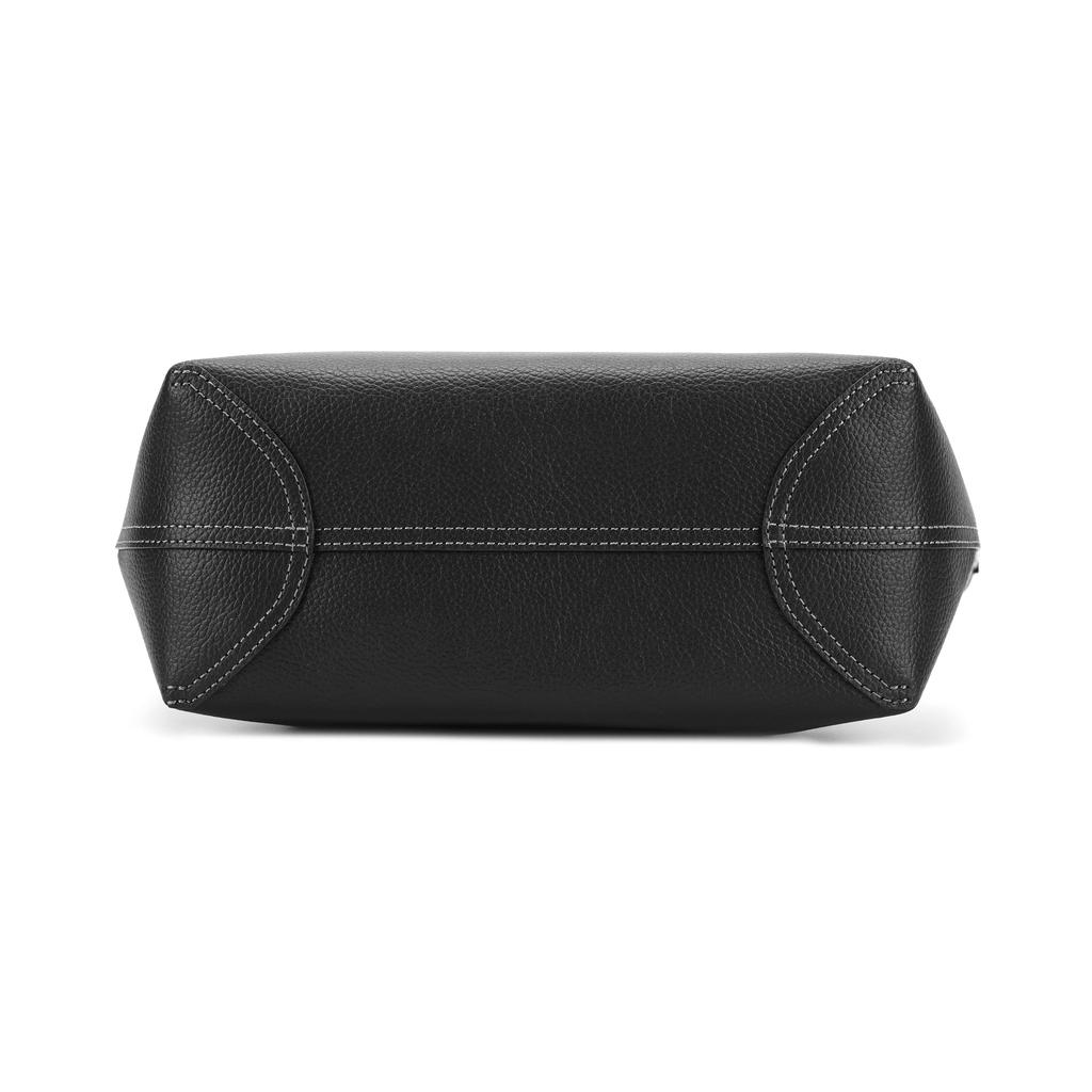Coach City 23 Metal Logo Buckle Closure Leather Tote Bag Women Tote Bags Black CT859-IMBLK