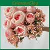 Elegant Silk Rose Bouquet With Realistic Design For Wedding Decor And Photography Props