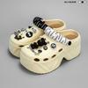 Fashion Women Summer Slippers 7CM Thick Bottom DIY Bear Accessories Fashion Clogs Female Wedges Shoes Beach Slides Street Sandals
