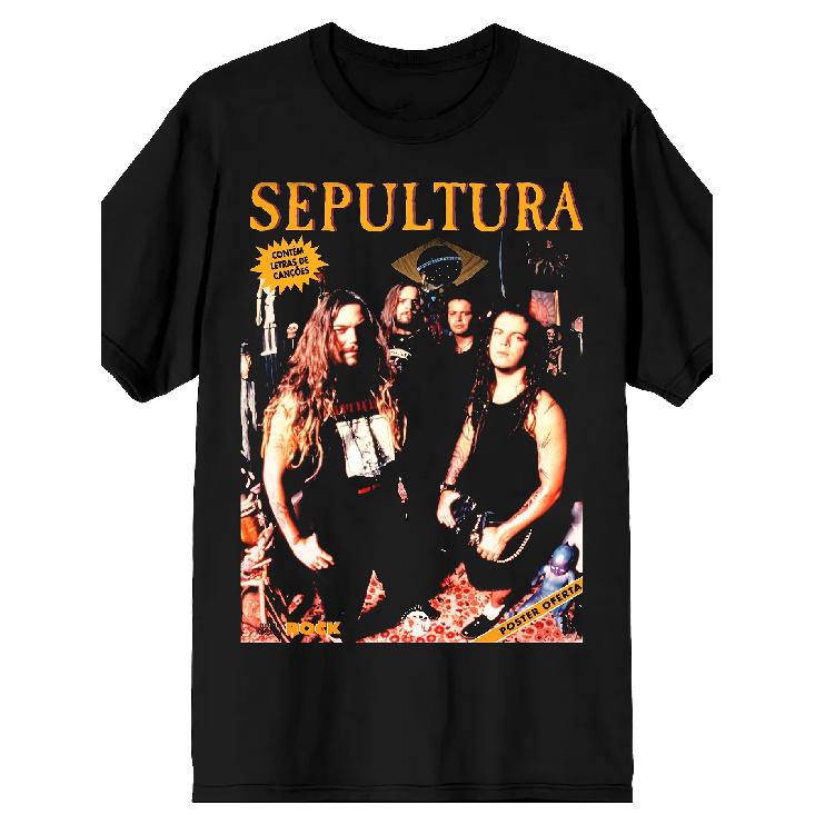 Sepultura Klassisches Kurzarm-T-Shirt für Herren und Damen, Erhältlich in allen Größen HT048 L schwarz