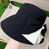 Packable Sun Hat Summer Hat, Rear Bowknot Wide Brim Cycling 360 Hiking Degree Protection UV Fisherman for Outdoor Travel-friendly