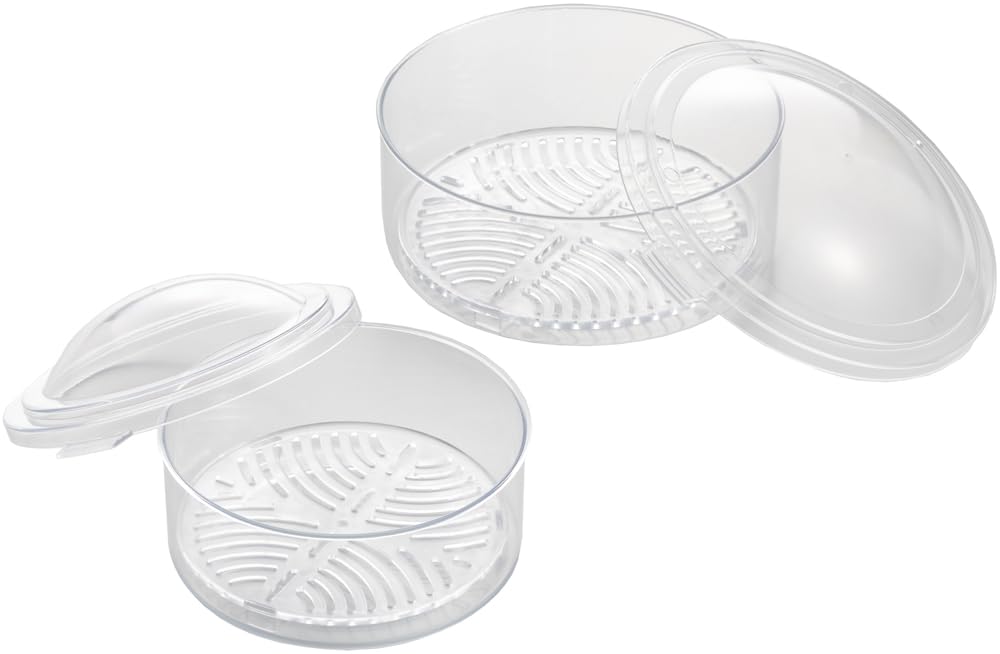 

Yoshikawa Clear Microwave Steamer with Strainer and Small 4003101 (Large Set)