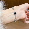 Korean Style Gold-Plated Five-Petal Flower Bracelet - Exquisite, Fashionable, Gentle, Light Luxury Jewelry