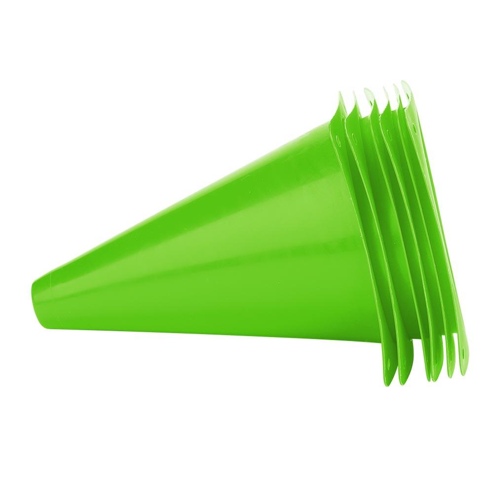 6pcs 18cm Soccer Training Cone Football Barriers Plastic Marker Holder Accessory (Red)